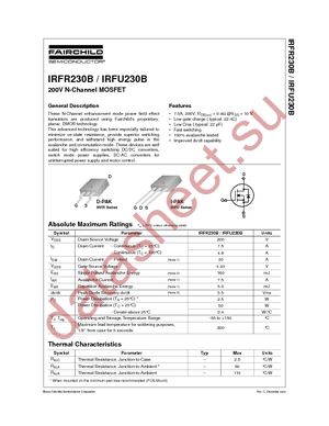 IRFR230BTM_AM002 datasheet  